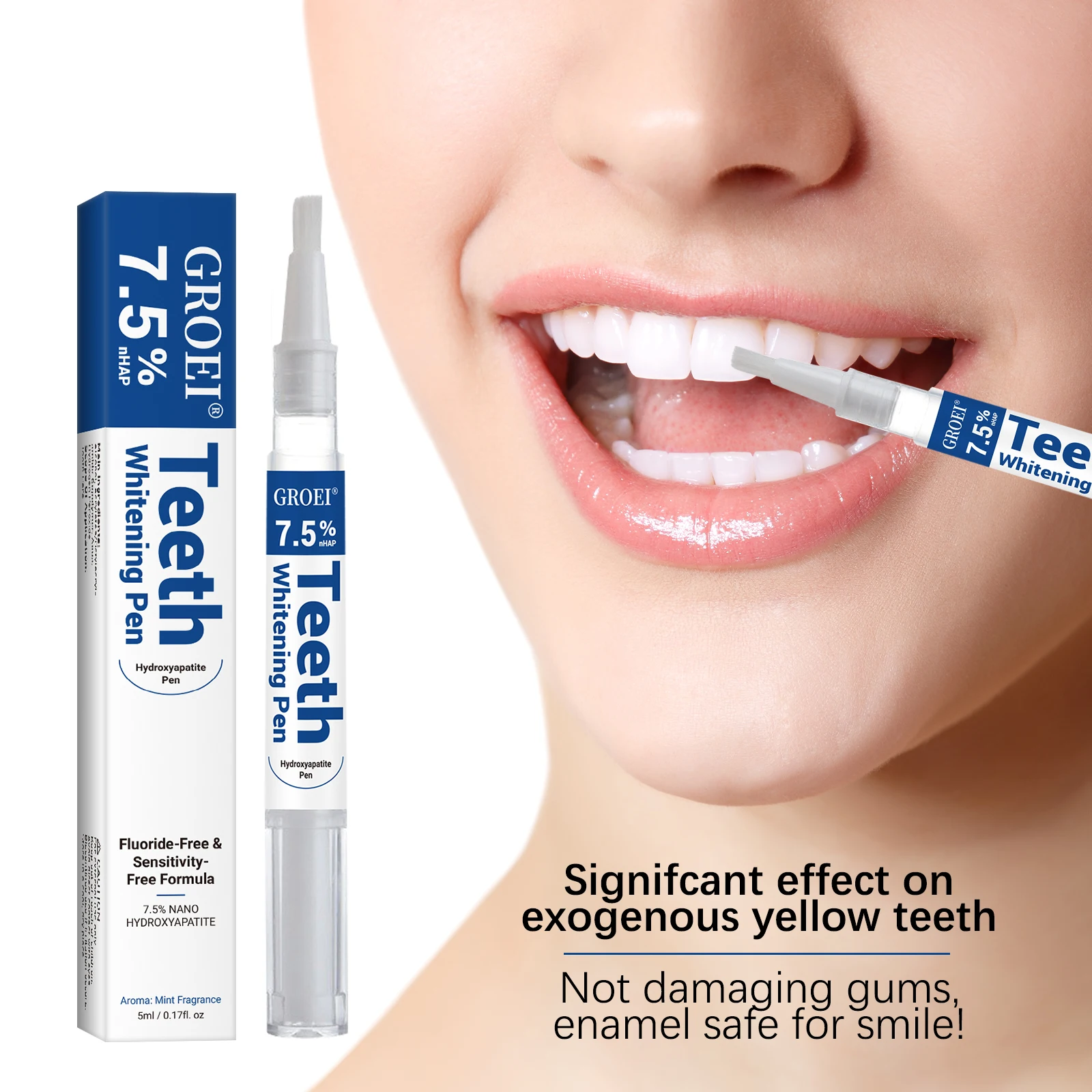 Teeth Whitening Before And After - Hydroxyapatite Tooth Whitening Pen Dazzling White