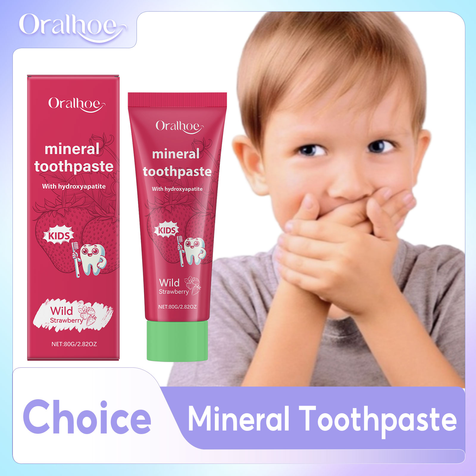 Teeth Whitening Natural - Oralhoe Kids Toothpaste Clean Teeth Whitening