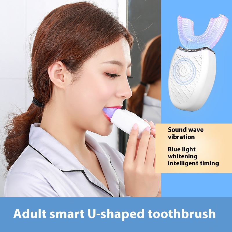 Teeth Whitening Kit - Electric U-Shaped Toothbrush for Adults -
