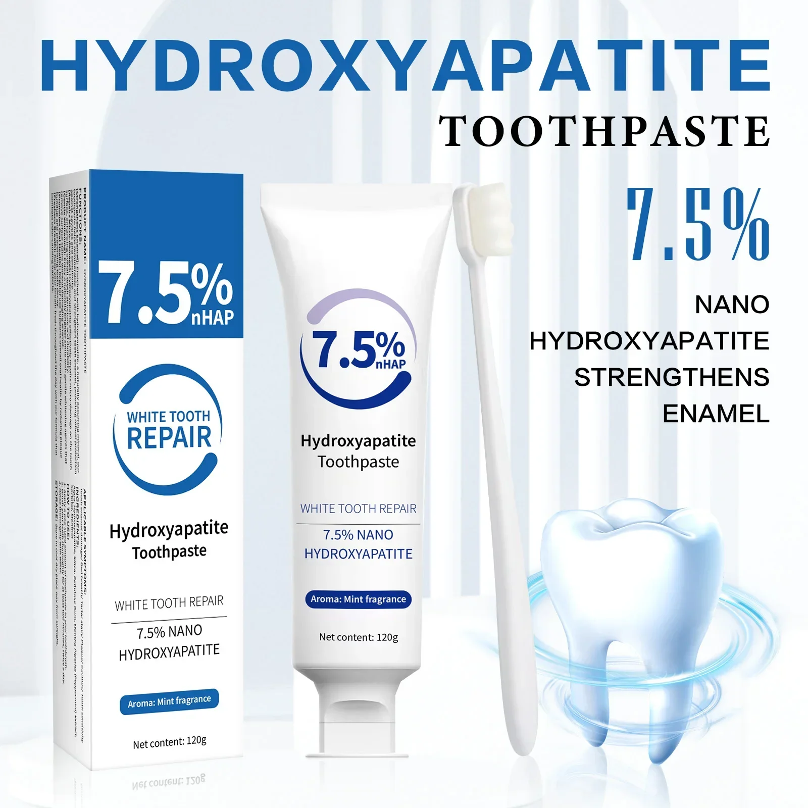 Teeth Whitening Natural - Toothpaste & Whitening Pen Kit -
