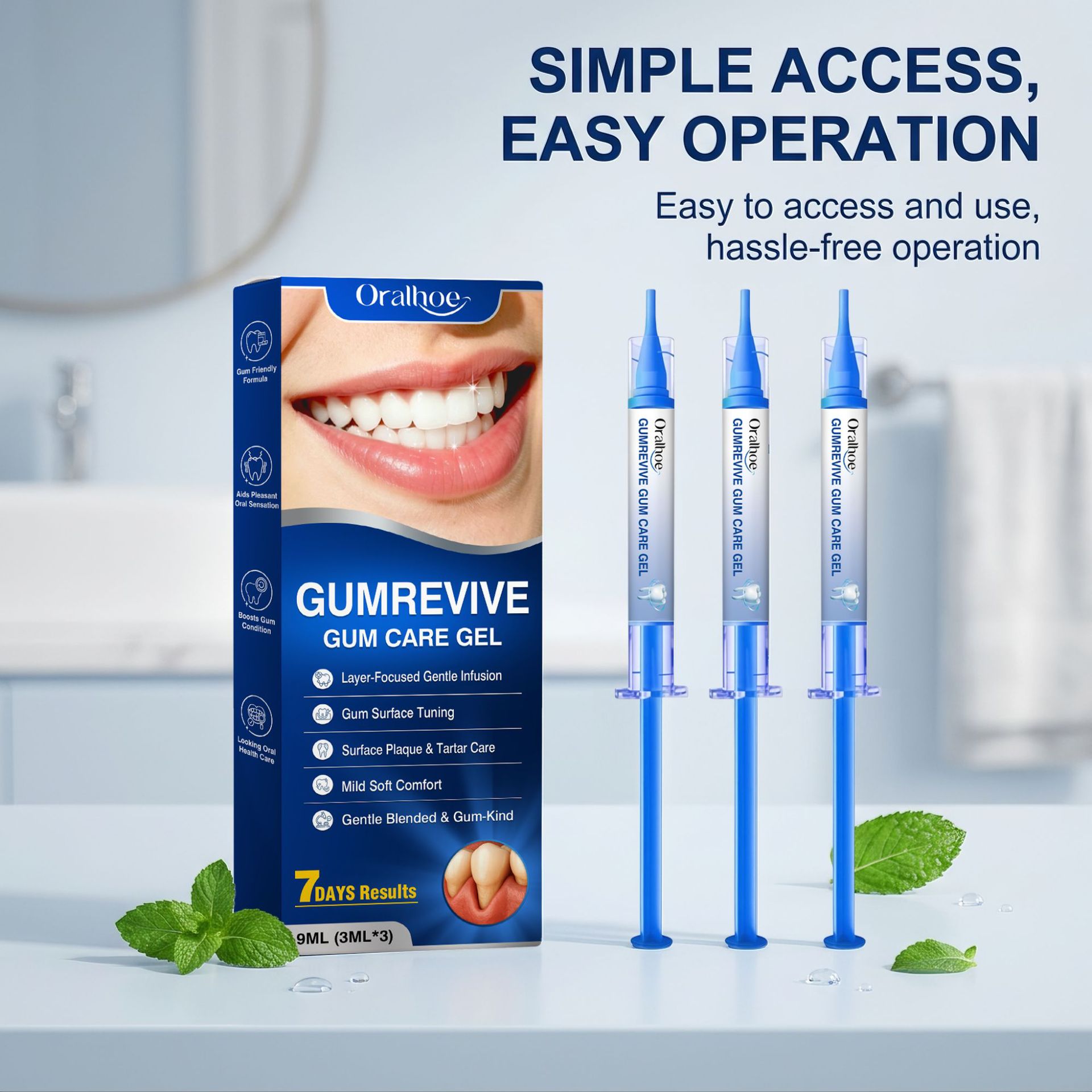 Teeth Whitening Before And After - Oral Care Gel 3Pcs Gum Cleaning