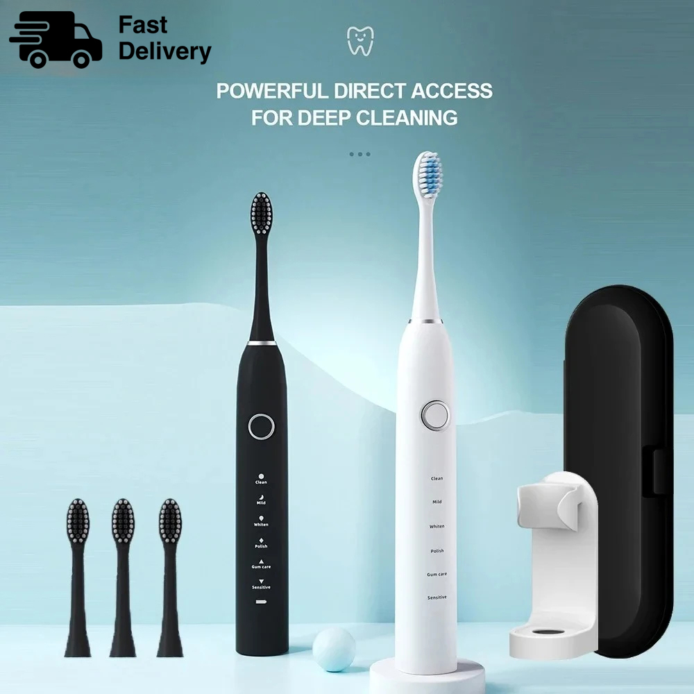 Teeth Whitening Kit - KLXKLX Sonic Electric Toothbrush IPX7 Rechargeable