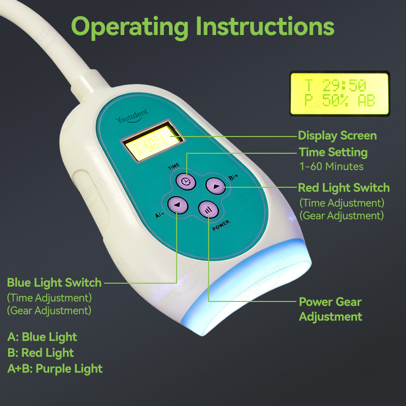 50W Dental Touch Screen 3 Colo - Teeth Whitening Bleach recension och pris