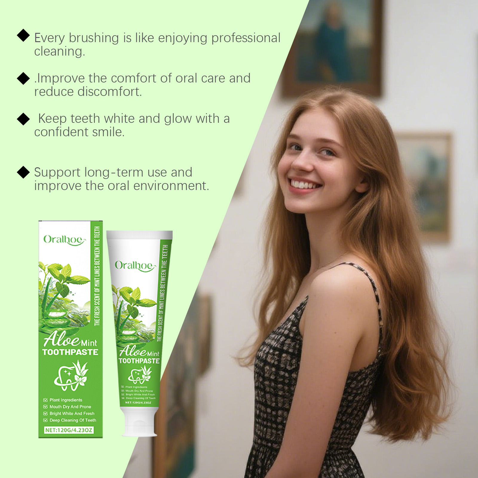 Aloe Vera Whitening Toothpaste - Teeth Whitening Natural recension och pris