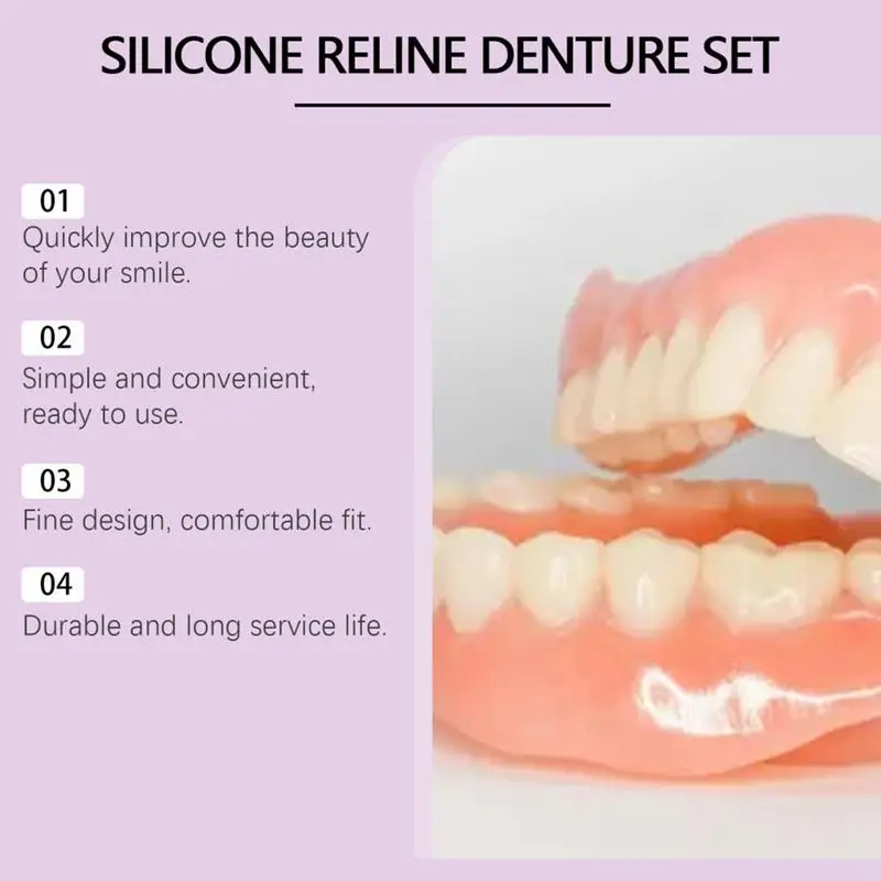 Silicone Denture Set Fit Tempo - Teeth Whitening Kit recension och pris