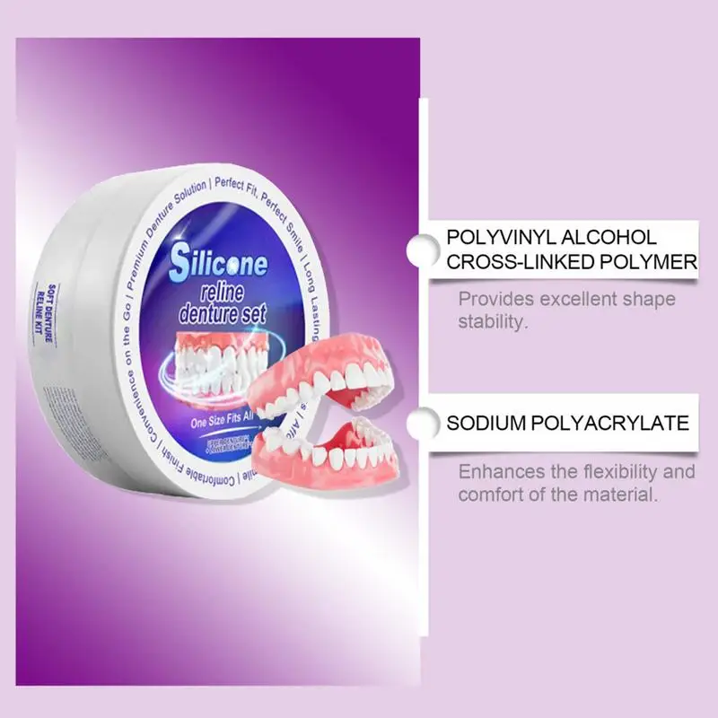 Silicone Denture Set Fit Tempo - Teeth Whitening Kit recension och pris