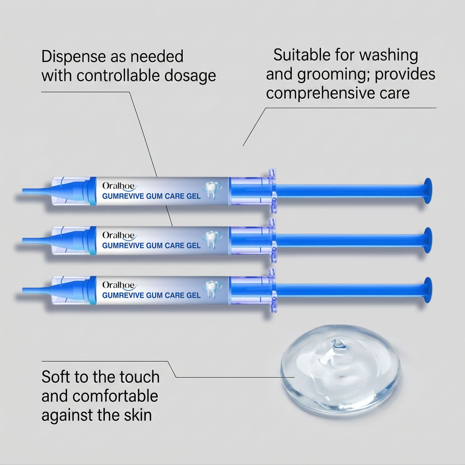 Oral Care Gel 3Pcs Gum Cleanin - Teeth Whitening Before And After recension och pris