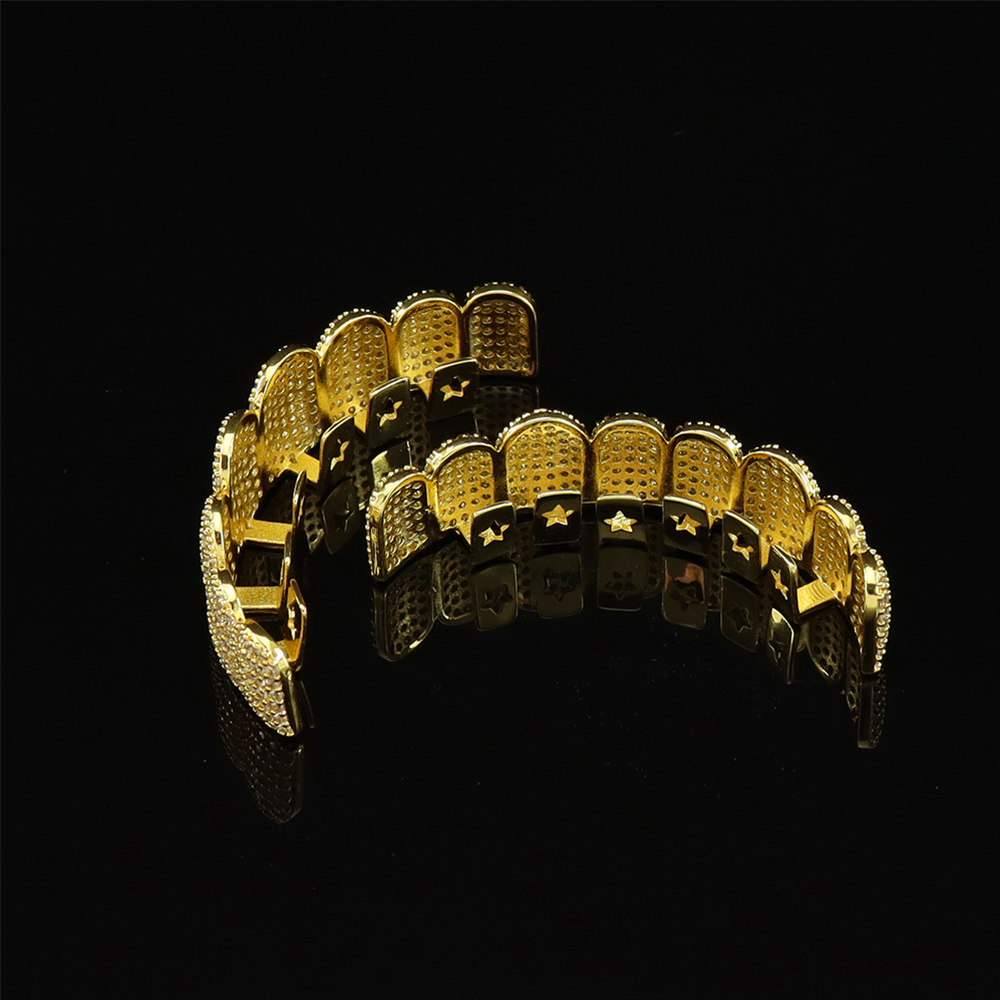 Full Iced Out Gold Teeth Grill - Teeth Whitening Moulds recension och pris