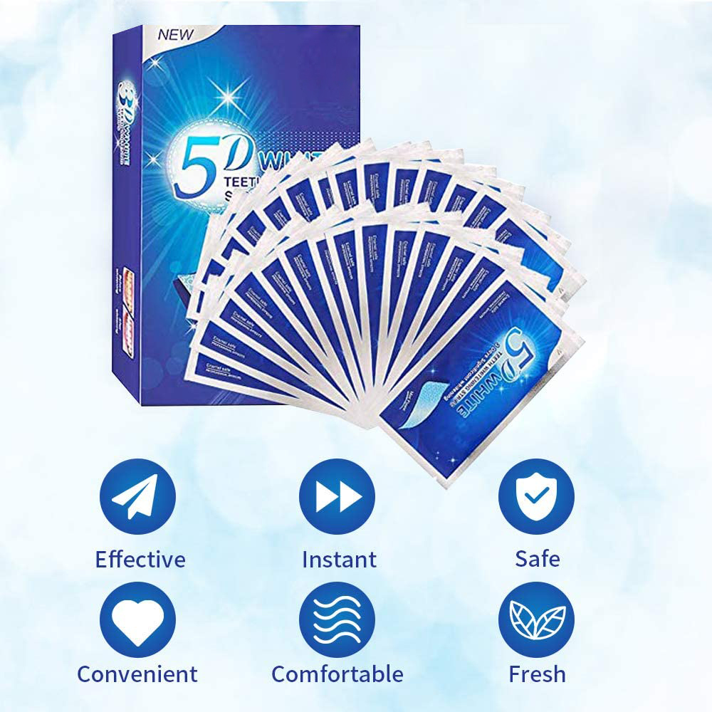 5D White Teeth Whitening Strip - Teeth Whitening Before And After recension och pris