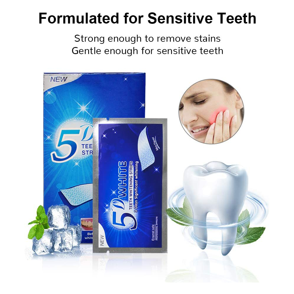 5D White Teeth Whitening Strip - Teeth Whitening Before And After recension och pris