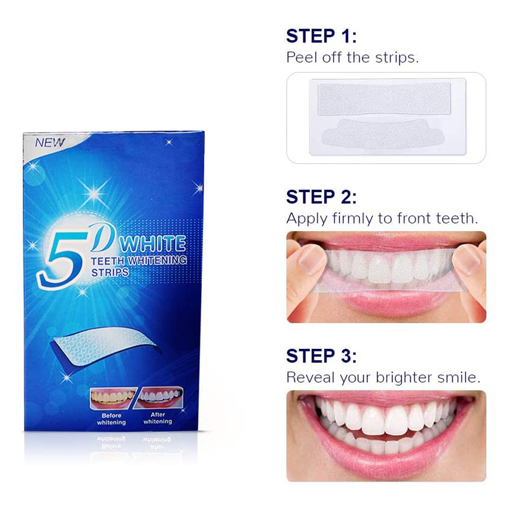 5D White Teeth Whitening Strip - Teeth Whitening Before And After recension och pris